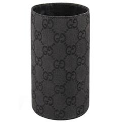 GUCCI Signature GG Gucissima Print Black Canvas Coozy Koozie Ltd Edition Gift