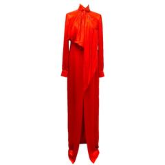 Givenchy Red Silk Gown