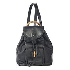 Black Gucci Leather Backpack