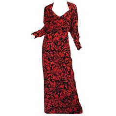 1980s Nina Ricci Demi-Couture "Haute Boutique" Silk Dress 1