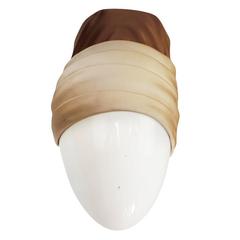1950s Givenchy Copper and Rose Gold Tone Silk Satin Hat