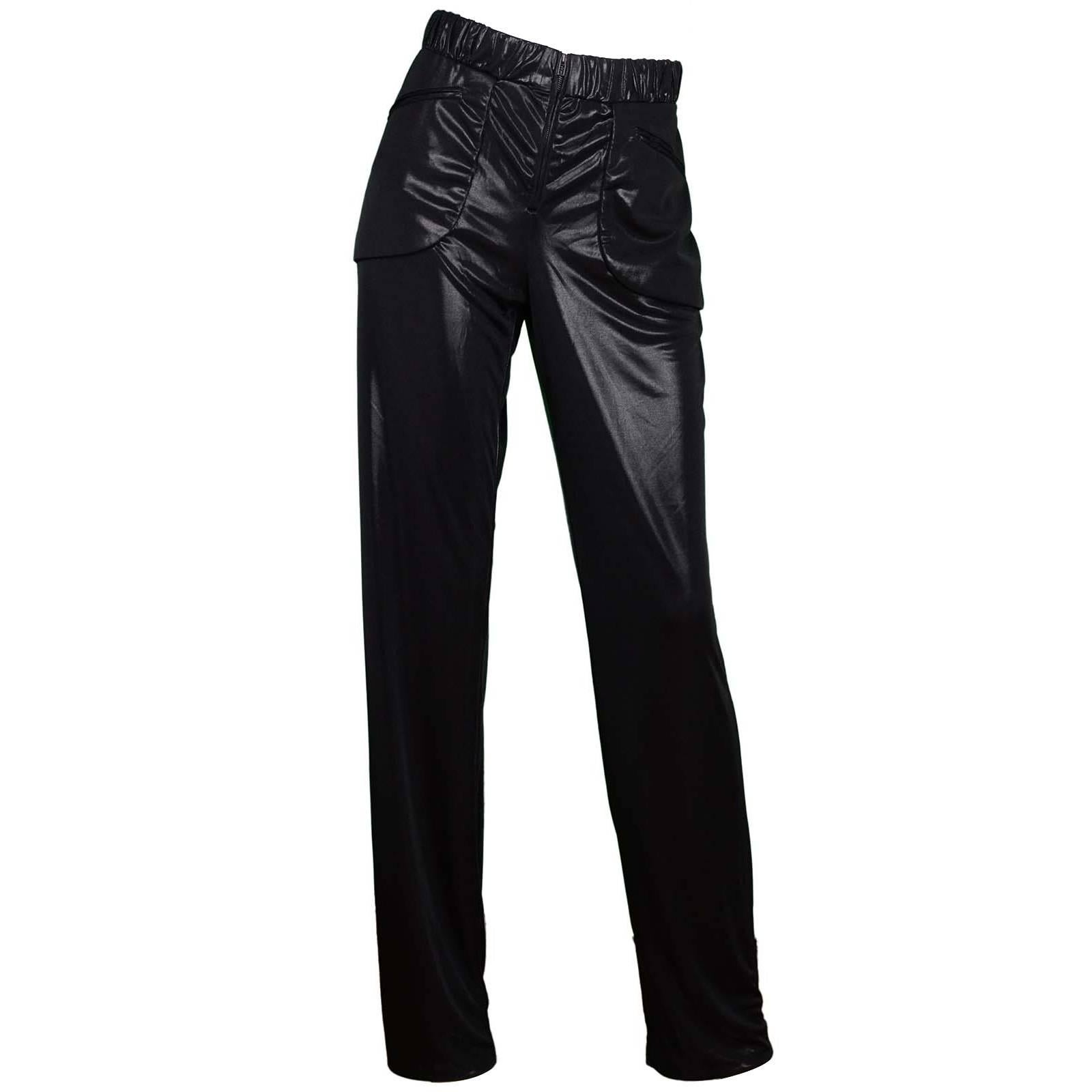 Chanel Black Lustrous Pants Sz 40