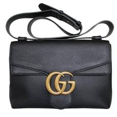 2015 Gucci Black "Marmont" Shoulder Bag