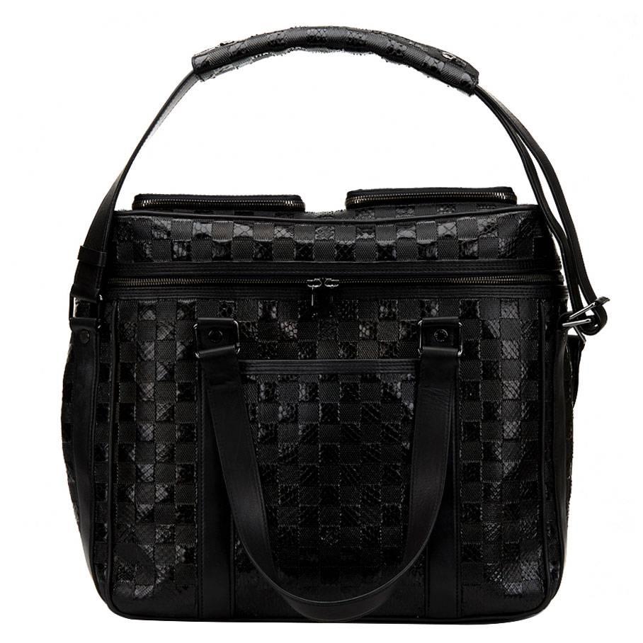 2008 Louis Vuitton Black Damier Python DJ Bag