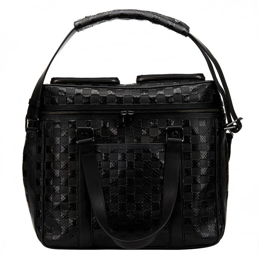 2008 Louis Vuitton Black Damier Python DJ Bag
