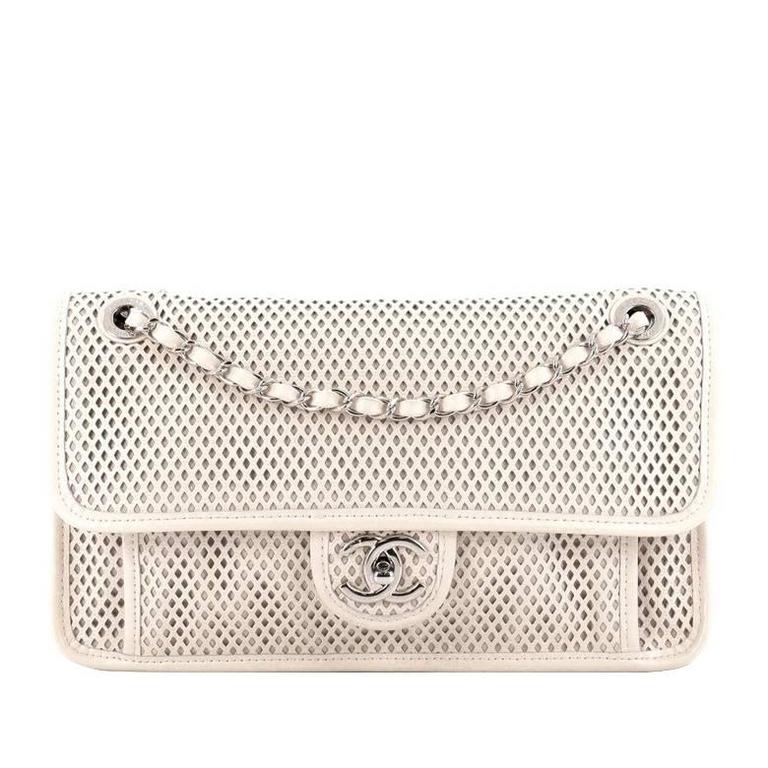 Chanel In The Air Flap Bag Perforated Leather Medium at | chanel in the air bag, chanel perforated bag, chanel perforated flap bag