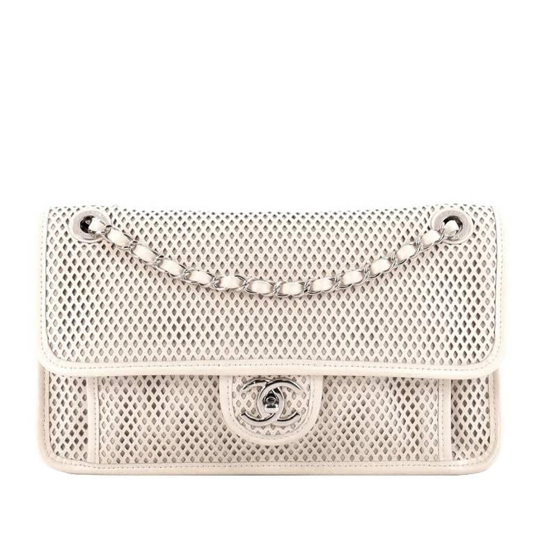 Chanel Up In The Air Flap Bag Perforated Leather Medium