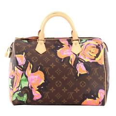Louis Vuitton Speedy Handbag Limited Edition Monogram Canvas Roses 30  