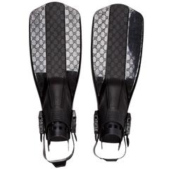 Tom Ford for Gucci 1999 Black Guccissima Rubber Gucci Snorkeling Fins 12