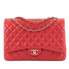 Chanel Classic Double Flap Bag Quilted Lambskin Maxi