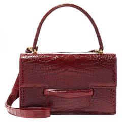 Lorry Newhouse Crimson Alligator Double Bag  