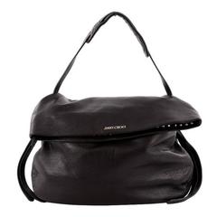 Jimmy Choo Foldover Shoulder Bag Leather Large