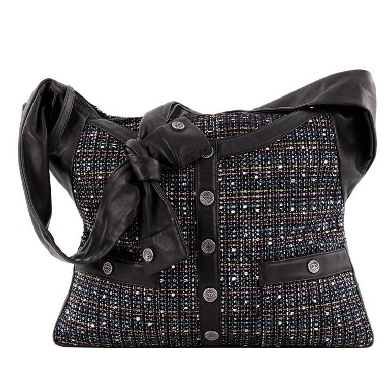 Chanel Girl Bag Tweed and Leather Medium