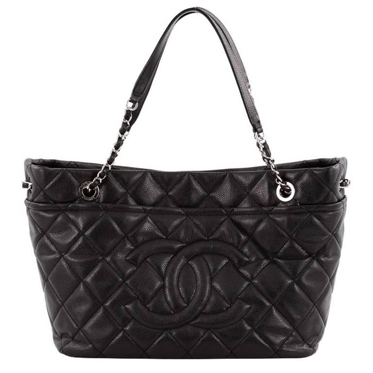 Chanel Timeless CC Soft Tote Quilted Caviar Large