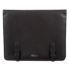 Alexander McQueen NEW Black Leather iPad Tech Accessory Travel Case in Box