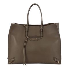 Balenciaga Papier A4 Zip Around Classic Studs Handbag Leather