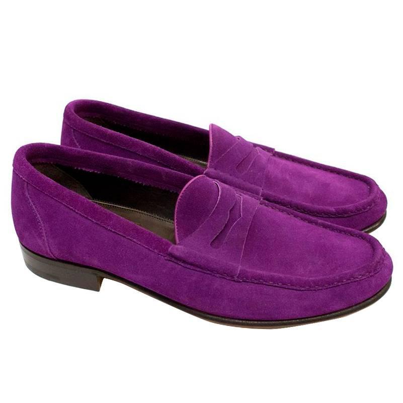 Tom Ford Purple Suede Loafers For Sale at 1stdibs