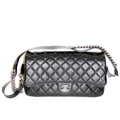 Chanel Flap Bag Medium Black Caviar Leather 