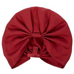 Valentino NEU & AUSVERKAUFT Roter Burgunderfarbener Seiden-Turban Beanie Beret Wrap Hut 