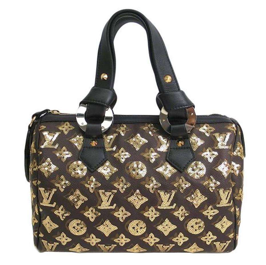 Louis Vuitton Limited Edition Sequin Top Handle Satchel Bag