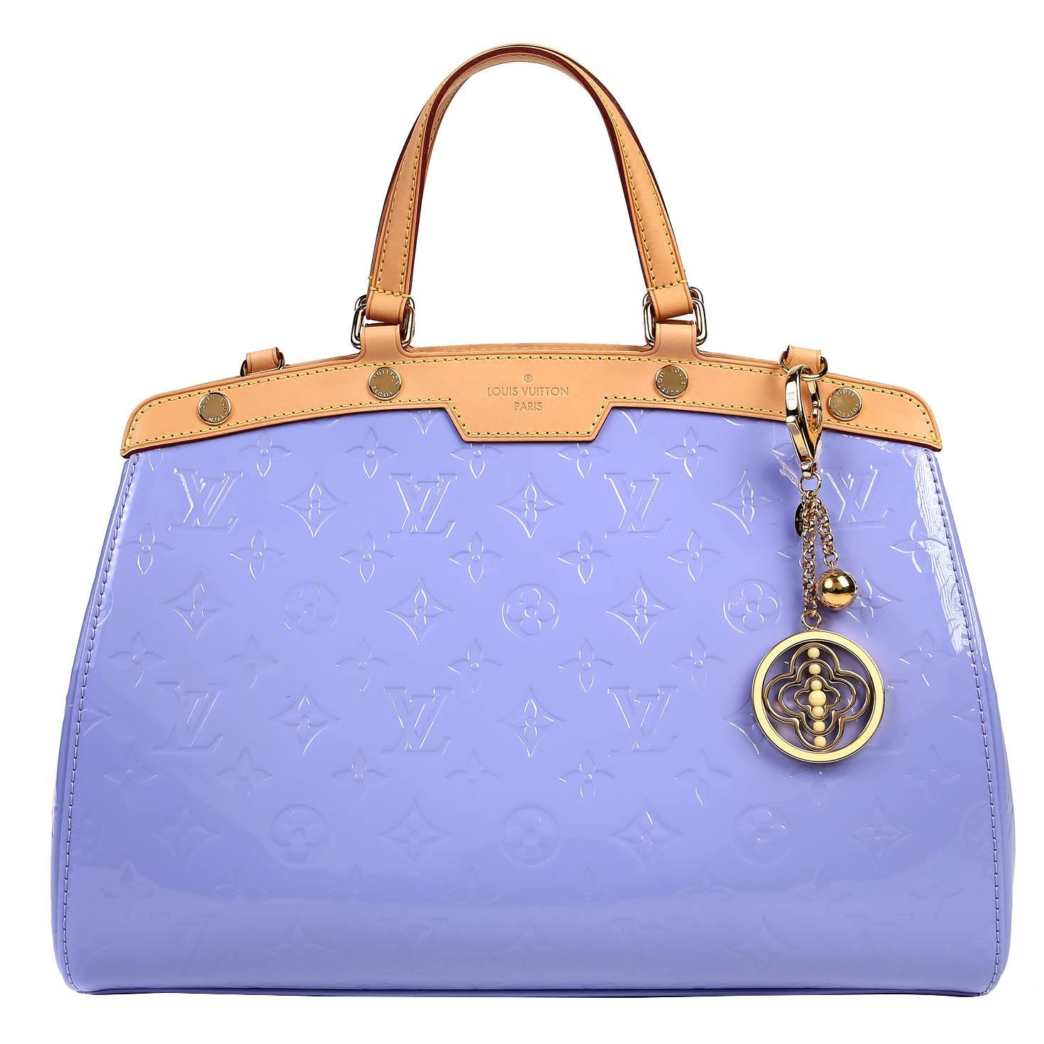 Louis Vuitton Lavender Monogram Vernis Leather Brea MM For Sale