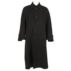 Retro Issey Miyake Mens oversized black nylon coat, c. 1990s