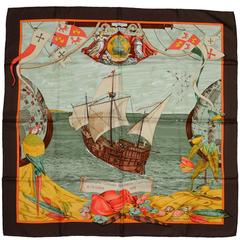 Hermes Columbus 90cm Silk Scarf NEW