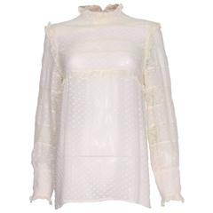 Valentino Silk and Lace Blouse 5