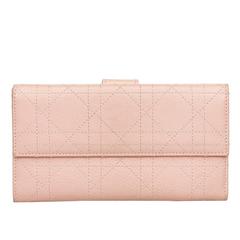 Dior Pink Leather Cannage Wallet