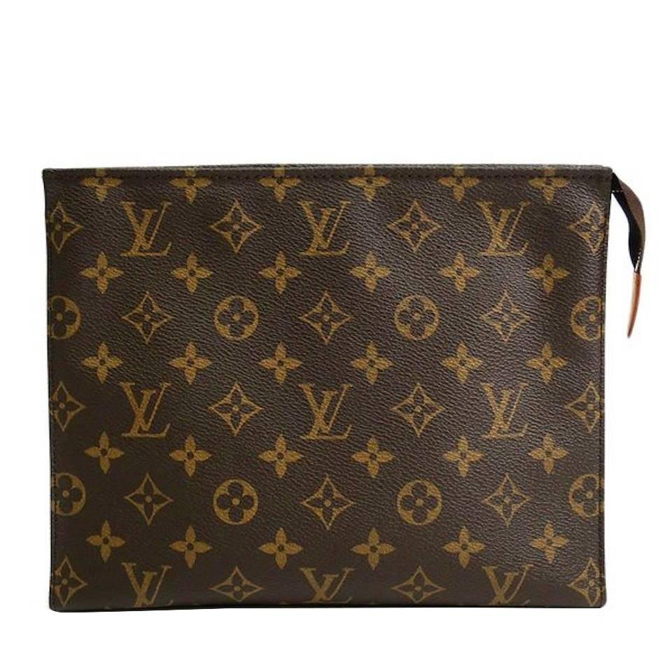 Louis Vuitton Monogram Canvas Men's Unisex Carryall Storage Travel Clutch Bag