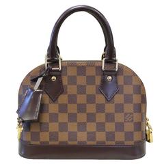 Used Louis Vuitton Alma BB Damier Ebene Handbag in Box with Receipt