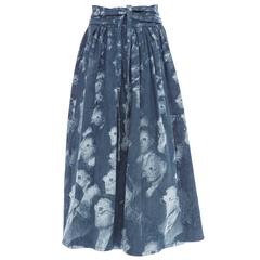 Marc Jacobs Printed Denim Wrap Skirt, Spring - Summer 2016