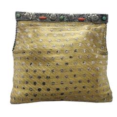 Vintage 1930s Silver and Gold Brocade Evening Bag