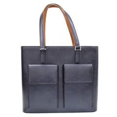 Louis Vuitton Willwood Blue Monogram Matt Leather Large Shoulder Bag