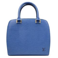 Louis Vuitton Pont Neuf Blue Epi Leather Hand Bag