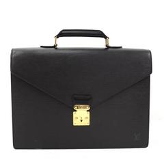 Louis Vuitton Serviette Conseiller Black Epi Leather Business Hand Bag