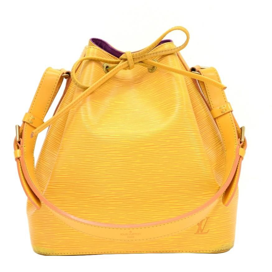 Louis Vuitton Petit Noe Yellow Epi Leather Shoulder Bag