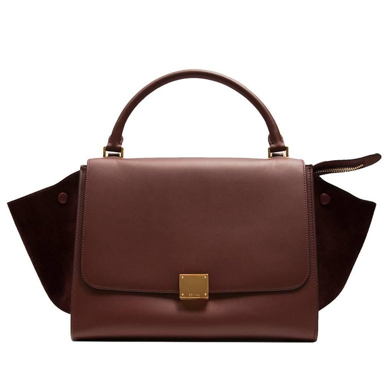 Céline Brown Trapeze Bag at 1stDibs | celine brown leather bag, celine ...