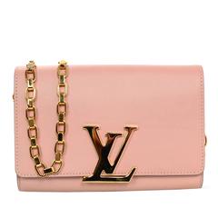 Louis Vuitton Beige Leather Chain Louise GM Bag Louis Vuitton