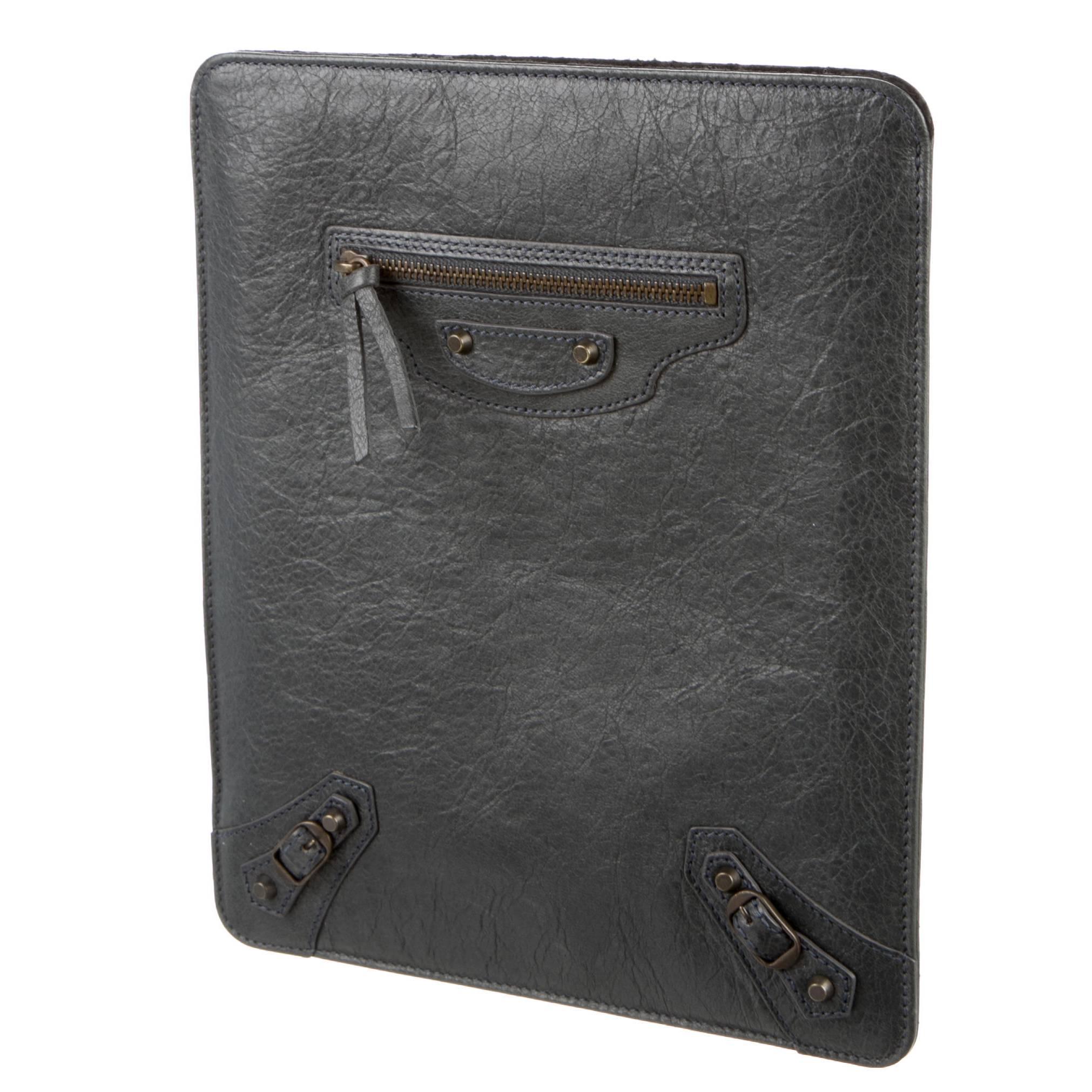Balenciaga NEW Leather iPad Tech Accessory Storage Travel Carrying Case