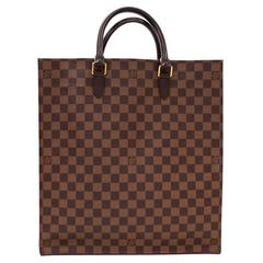 Louis Vuitton Sac Plat Ebene Damier Canvas Tote Hand Bag