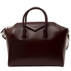 Givenchy Antigona Medium Calfskin Duffle Shoulder Bag, Burgundy