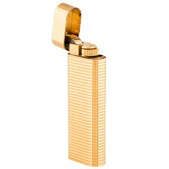 Cartier Vintage Textured Gold Men's Cigar Cigarette Lighter in Box