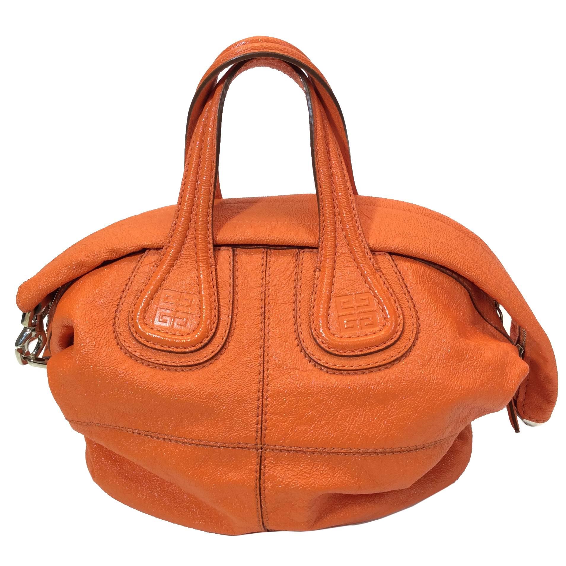 Givenchy Orange Leather Hobo Bag For Sale