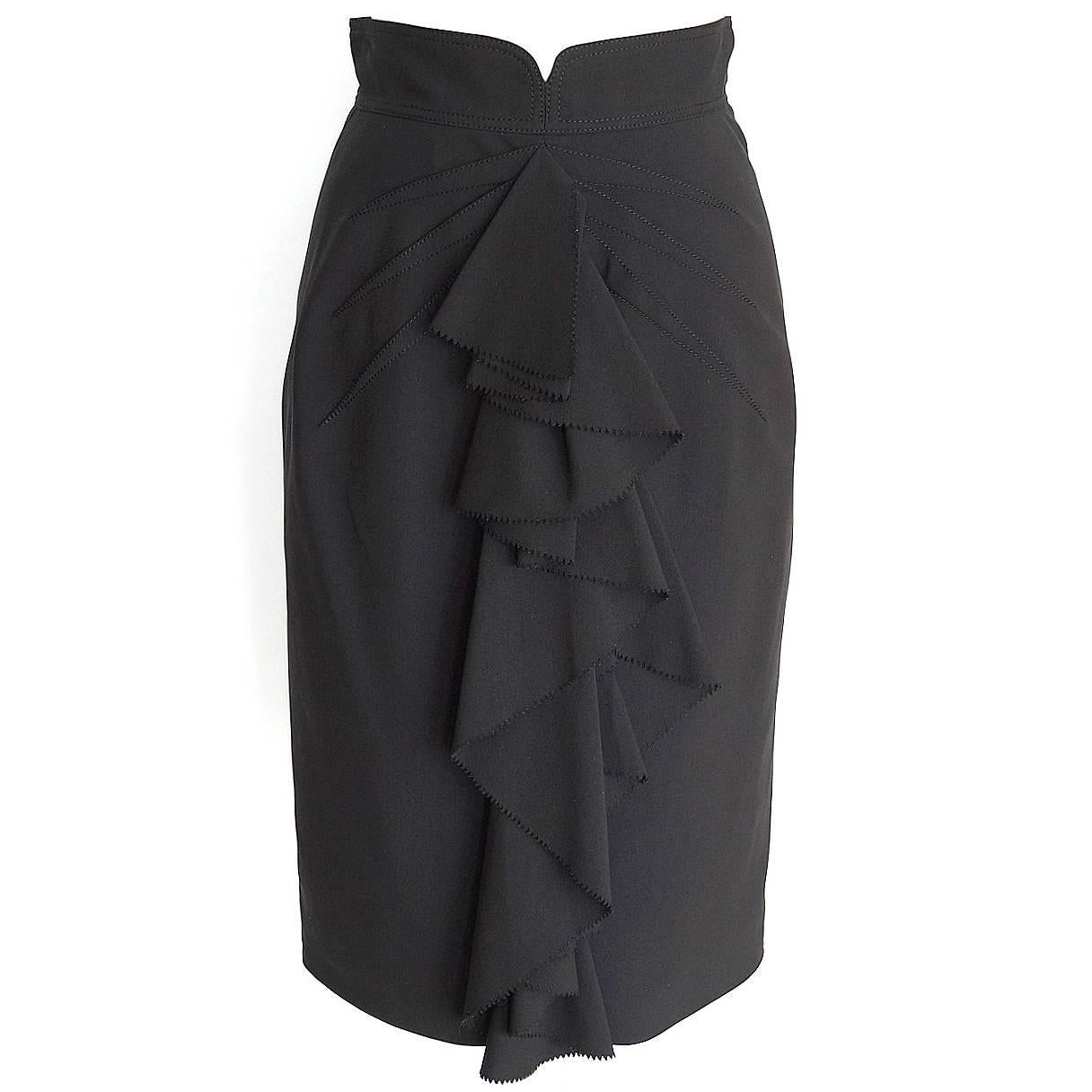 ZAC POSEN Skirt Beautifully Styled Ruffled Pencil 4 nwt