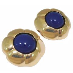 Vintage Chanel Blue Gripoix Earrings 6