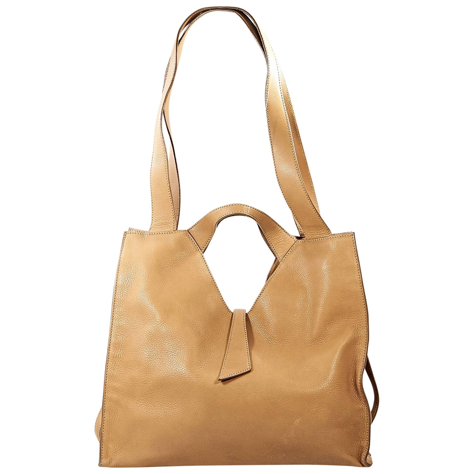 Tan Suarez Leather Satchel