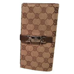Gucci Monogram Canvas and Brown Leather Wallet 6
