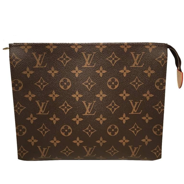 Louis Vuitton Square Monogram Zippered Pouch For Sale at 1stdibs