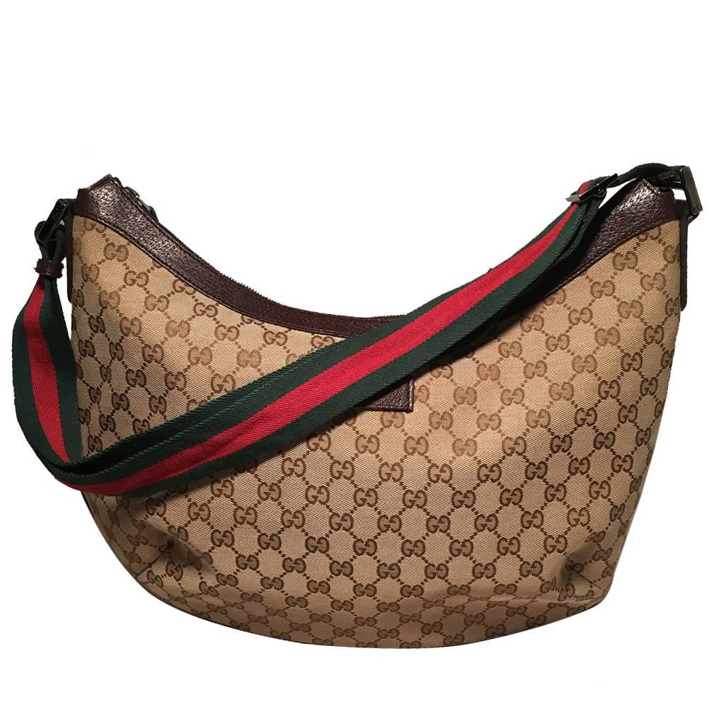 Gucci Monogram Hobo Shoulder Bag 